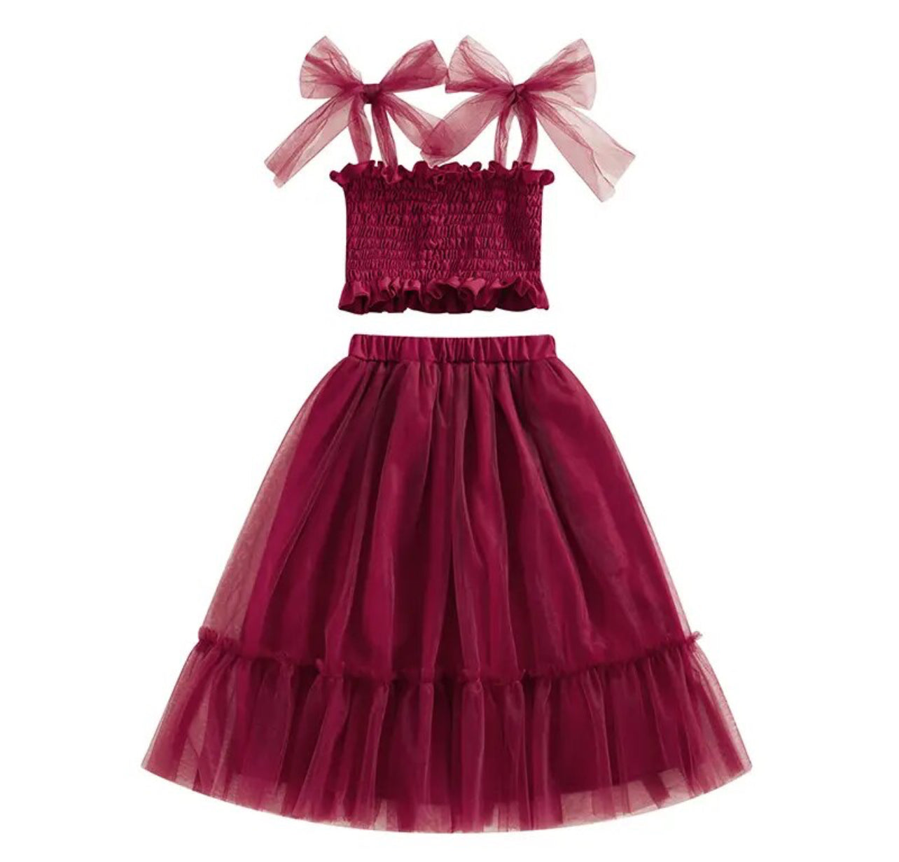 Tulle Maxi Skirt 2 Piece Set