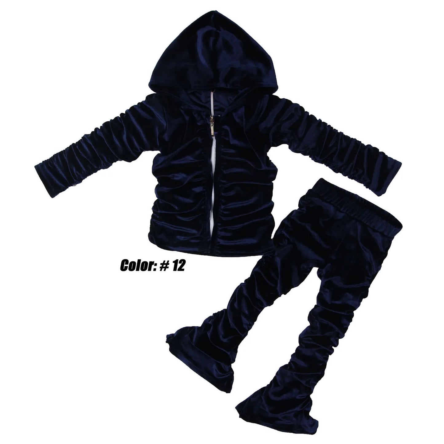 Navy Velour Jogging Suit