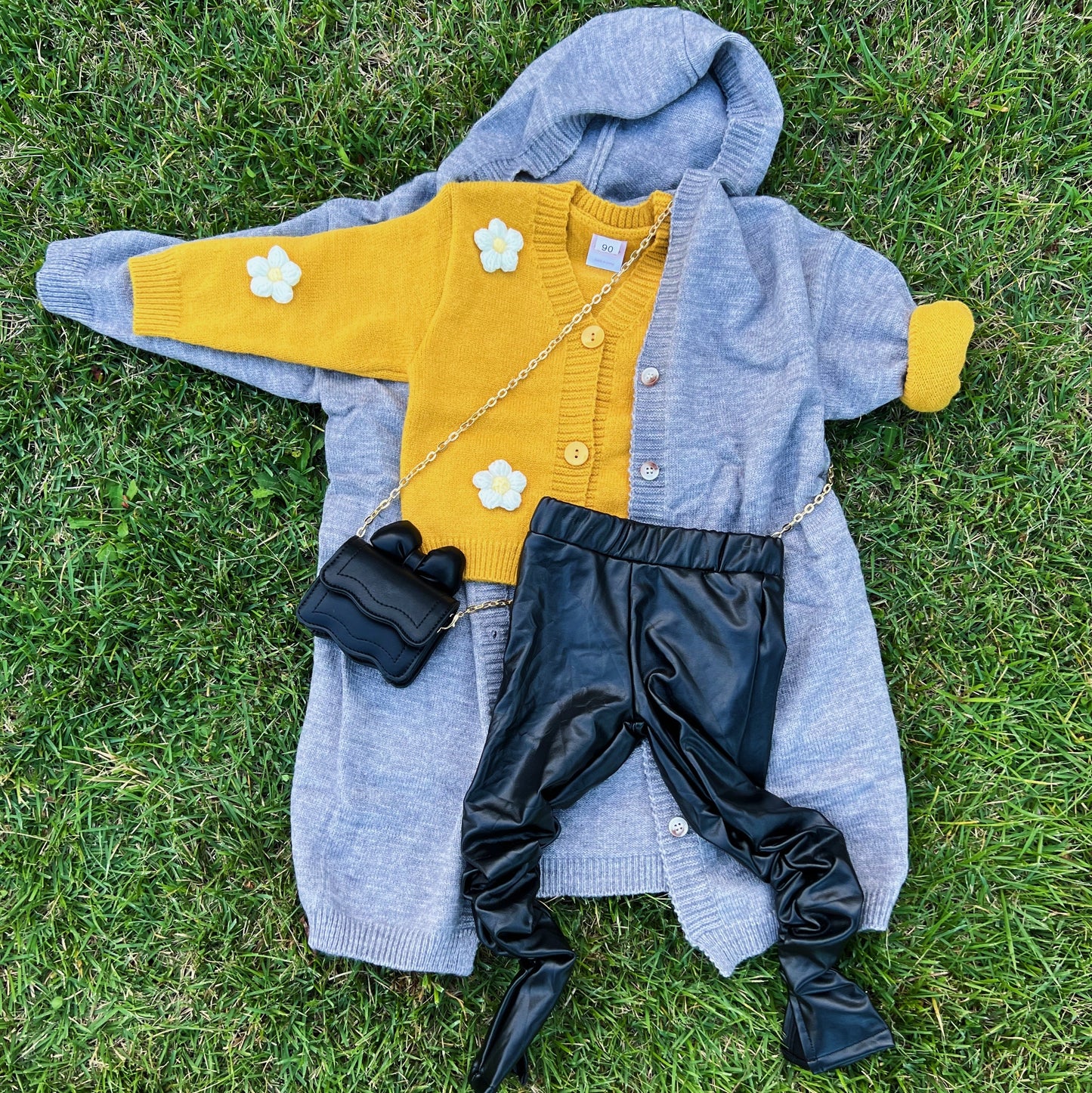 Grey Hailey Oversized Long Cardigan
