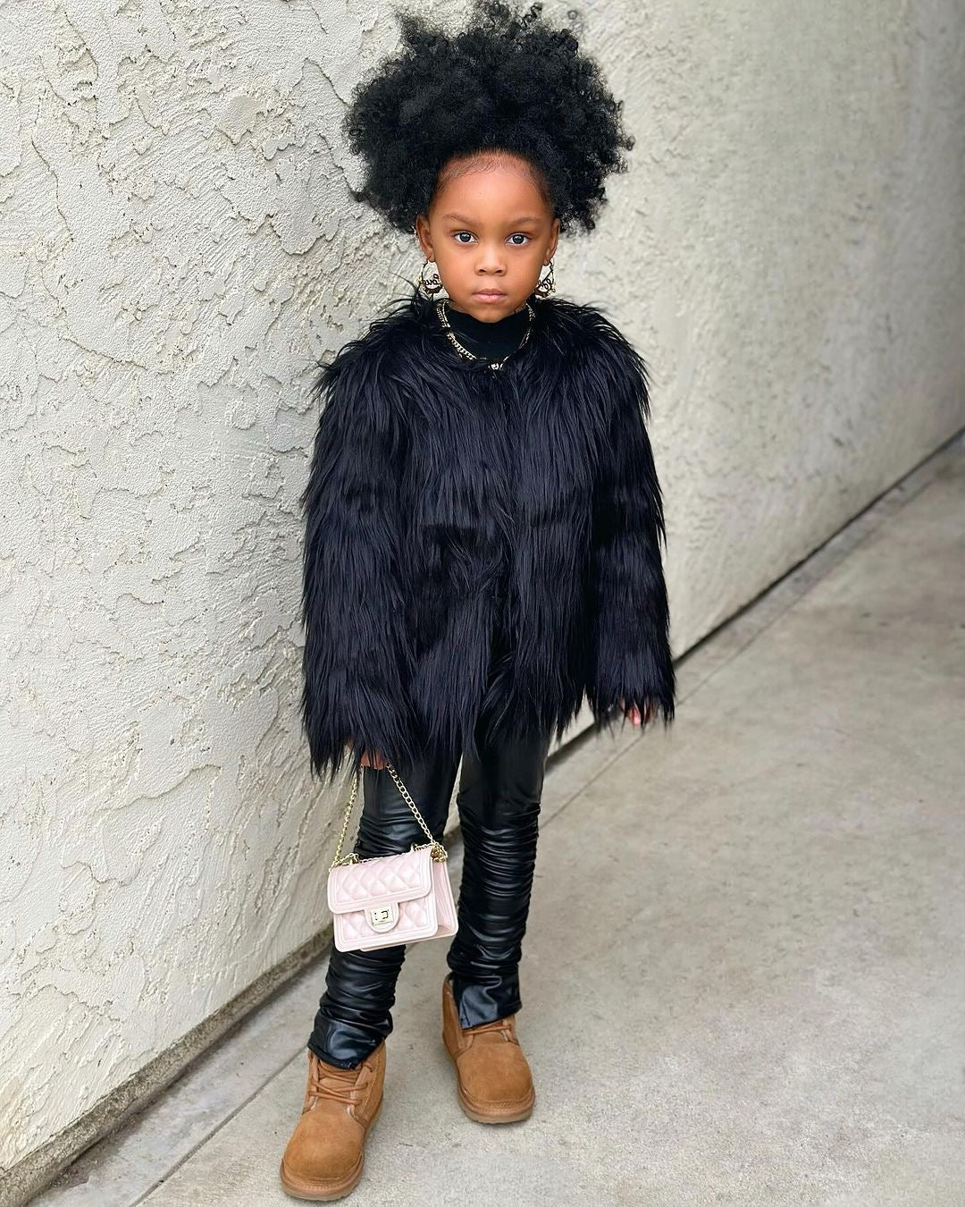 Baby Black Shaggy Coat