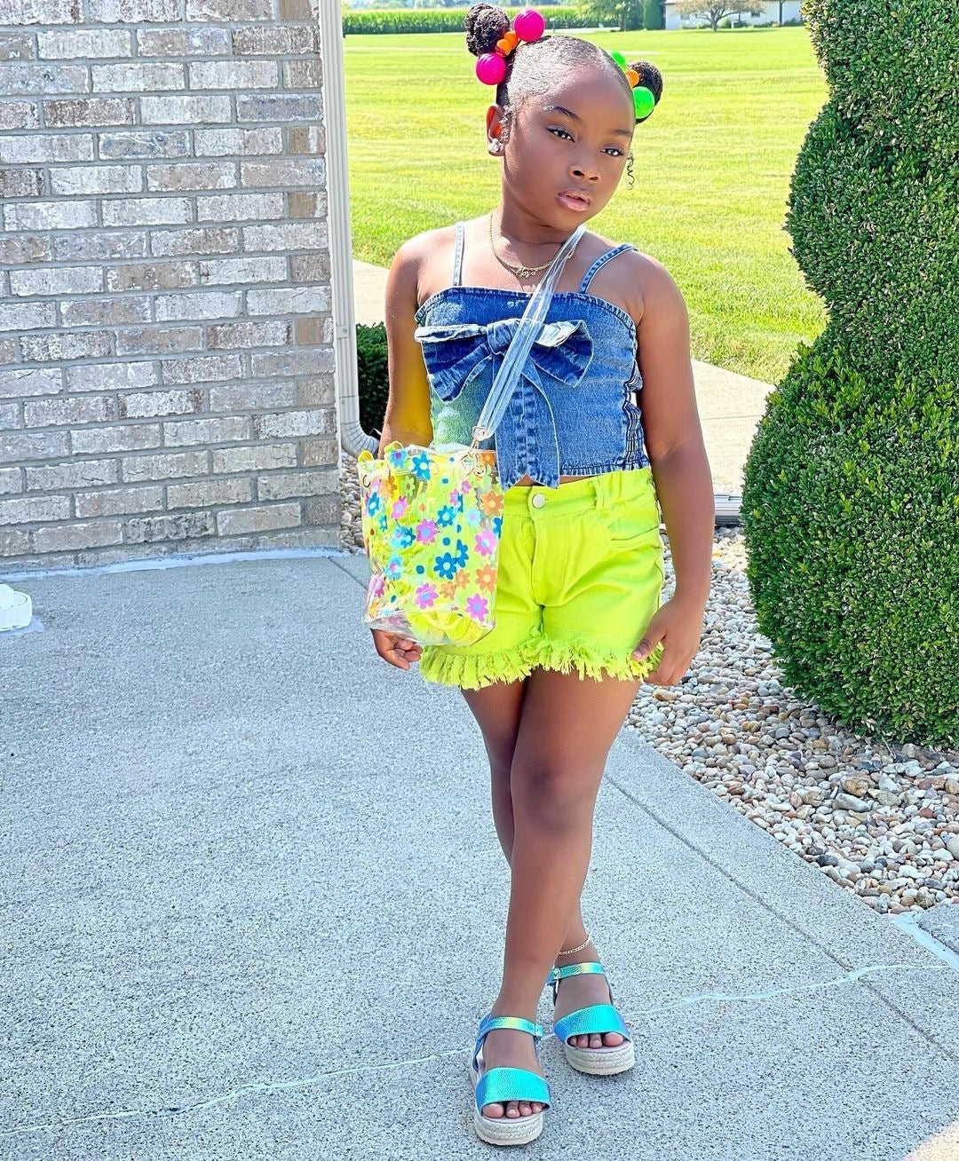 Rihanna Fringe Hem Shorts