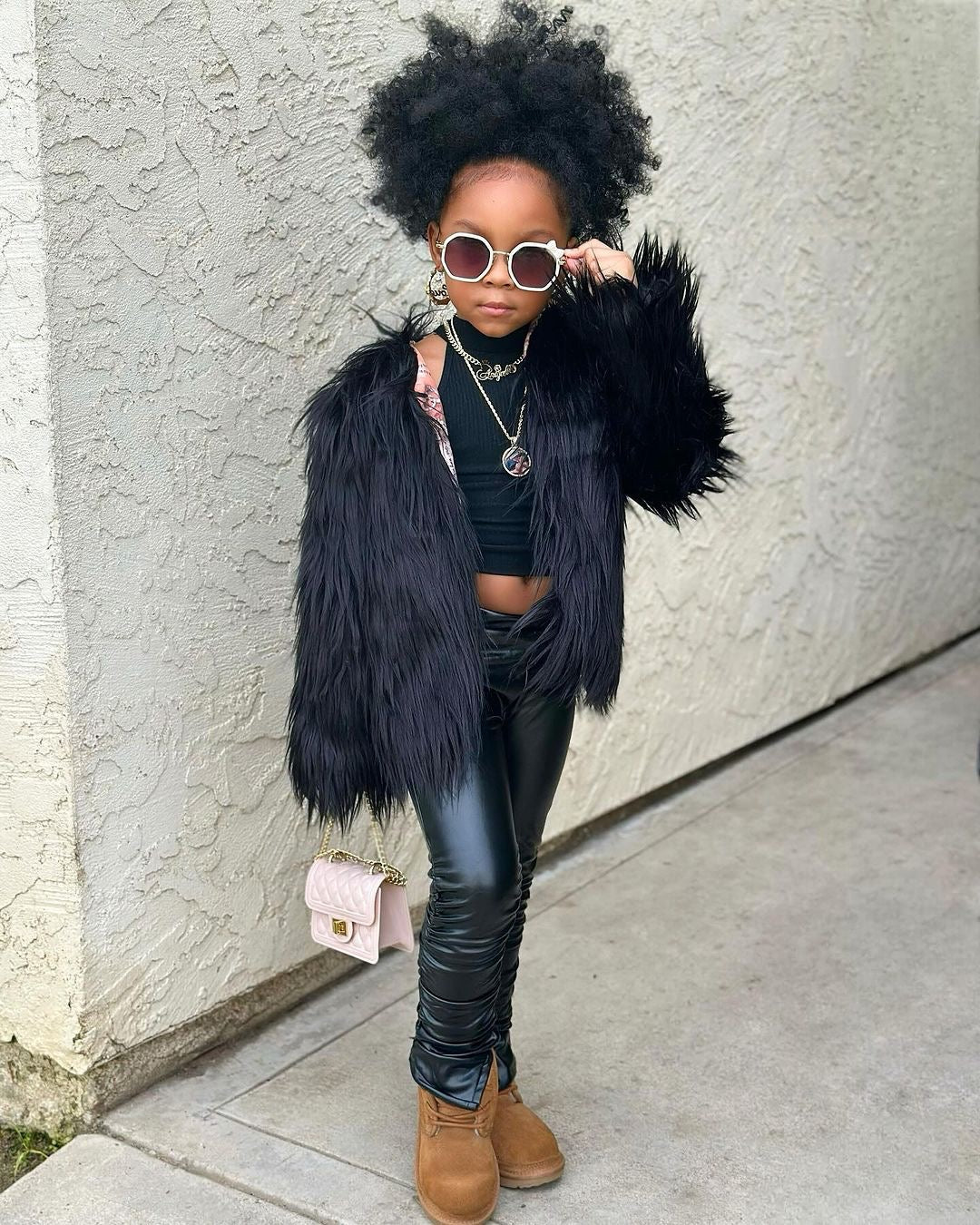 Baby Black Shaggy Coat
