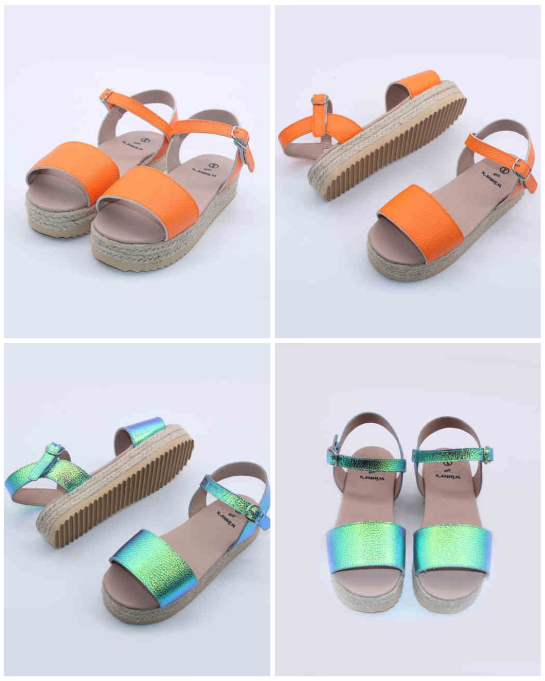 Orange Icon Espadrille Sandals