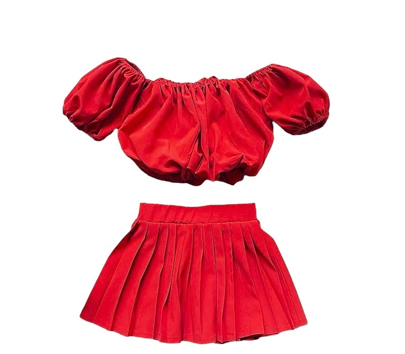Red Coachella Crop Top