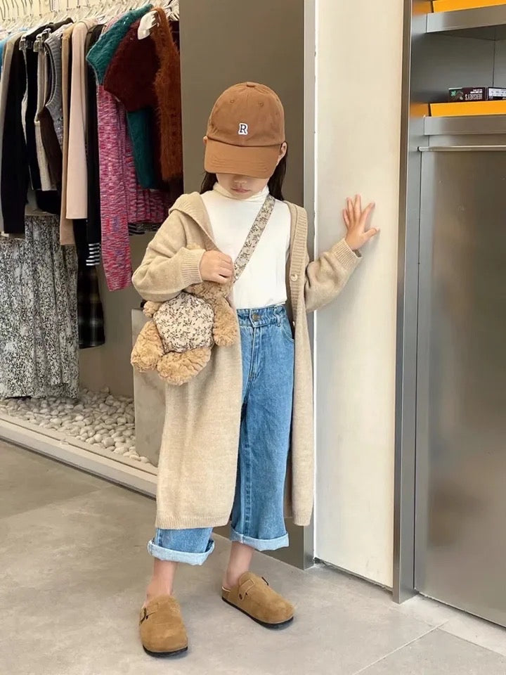 Tan Harper Oversized Long Cardigan