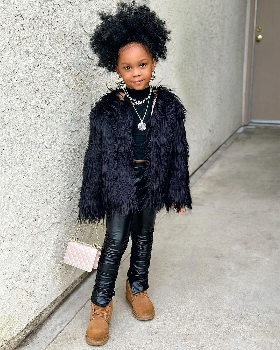 Baby Black Shaggy Coat