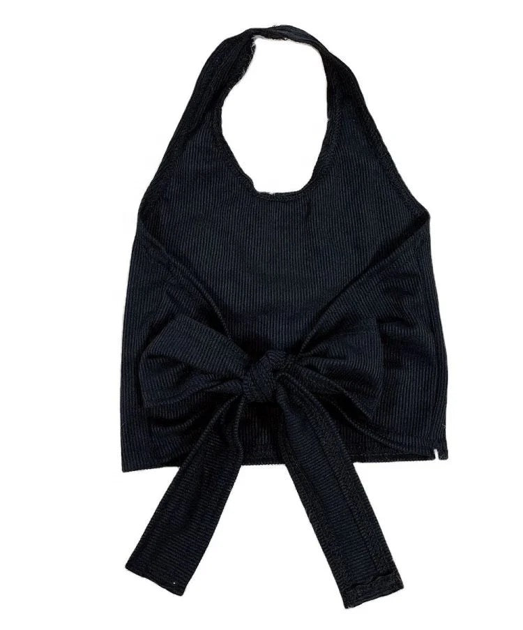 Harmony Black Halter Top