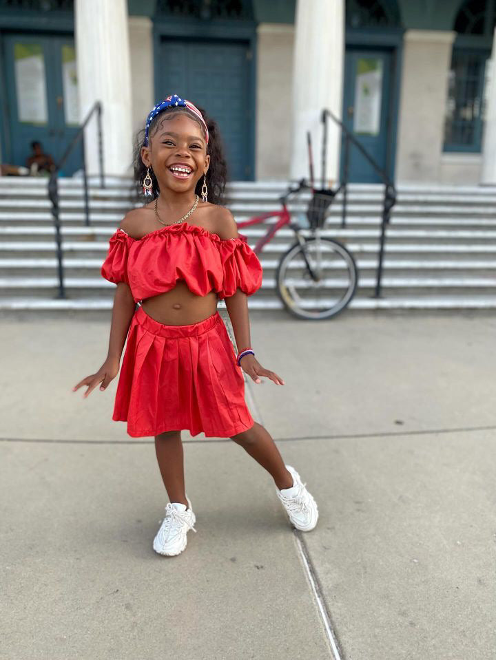 Red Coachella Crop Top