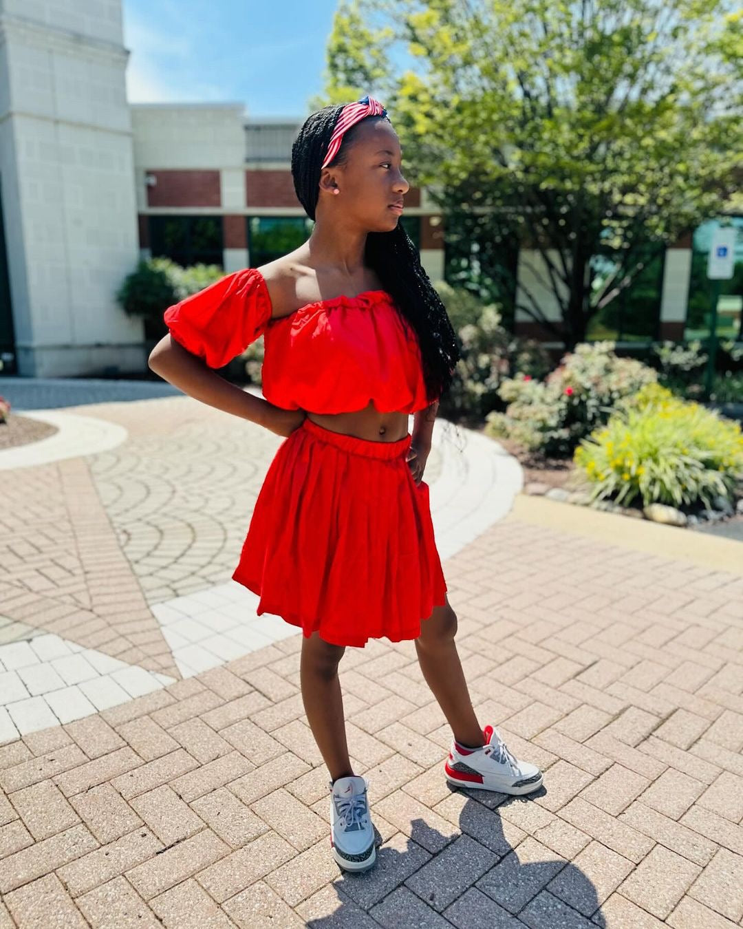 Red Coachella Crop Top