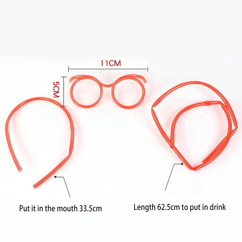 Pool Party Glasses Straws