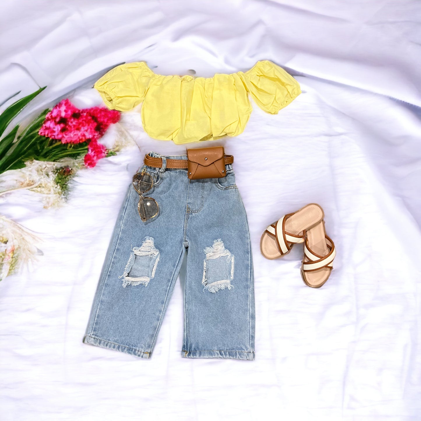 Yellow Coachella Crop Top