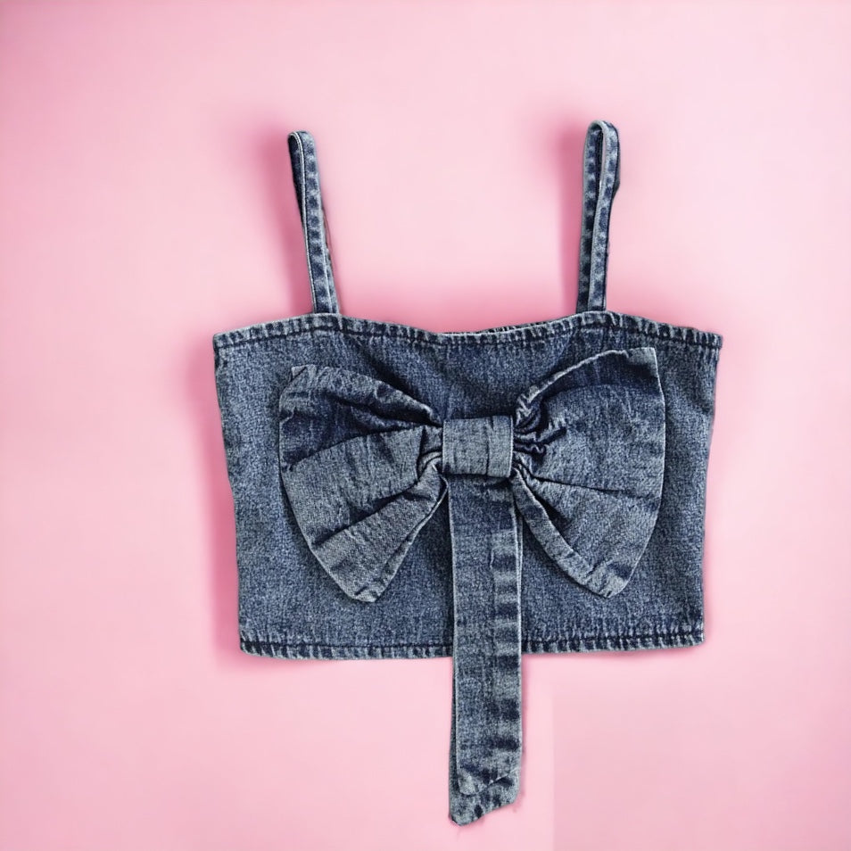 Party Barb Denim Crop Top