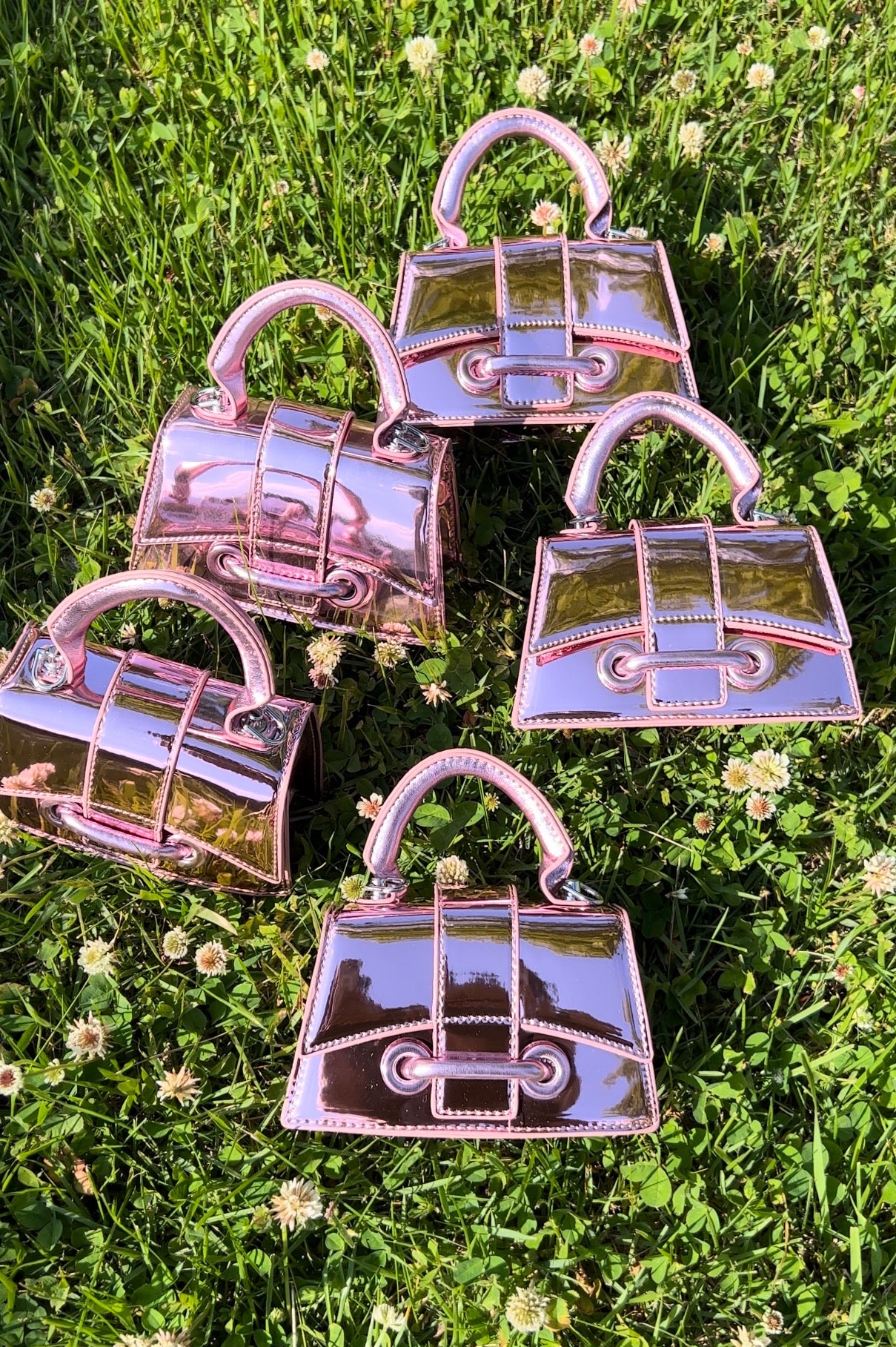 Metallic Rose Bags