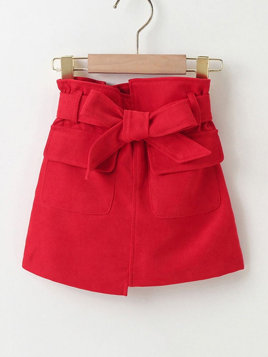 Cassidy Bow Knot Suede Skirt