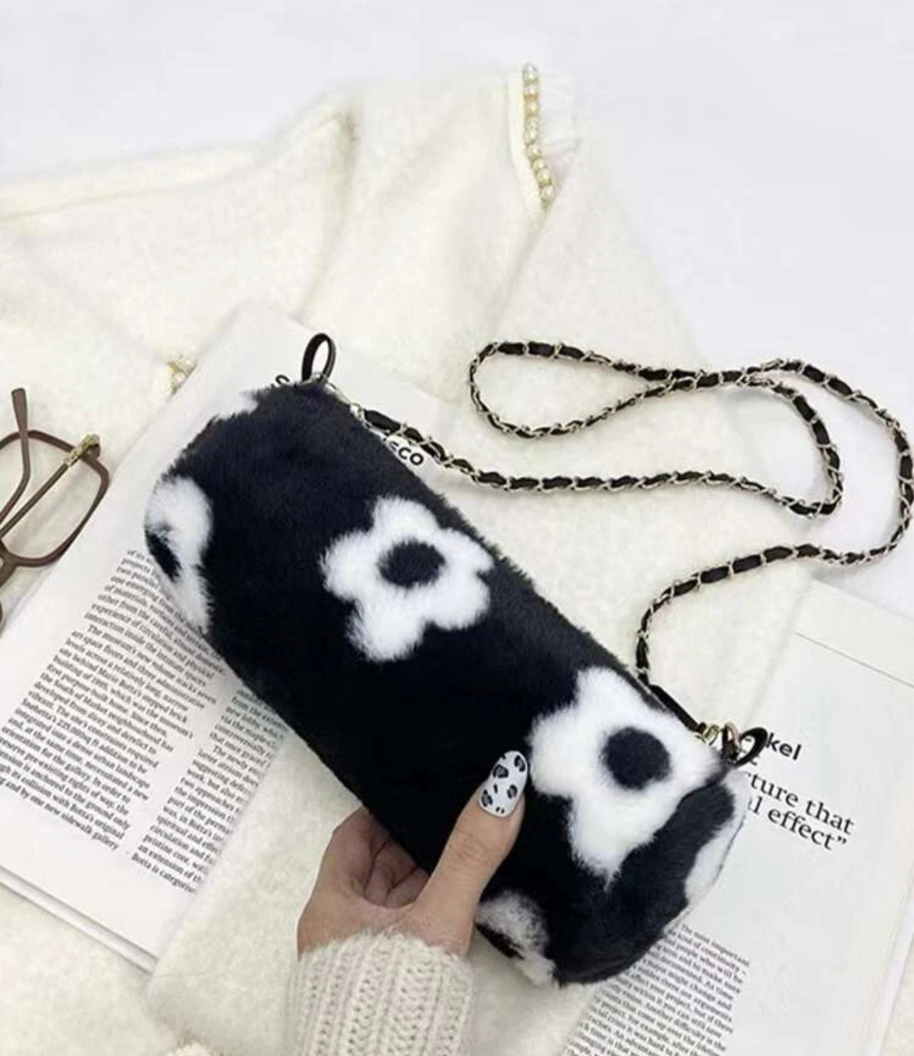 Flower fluffy online bag