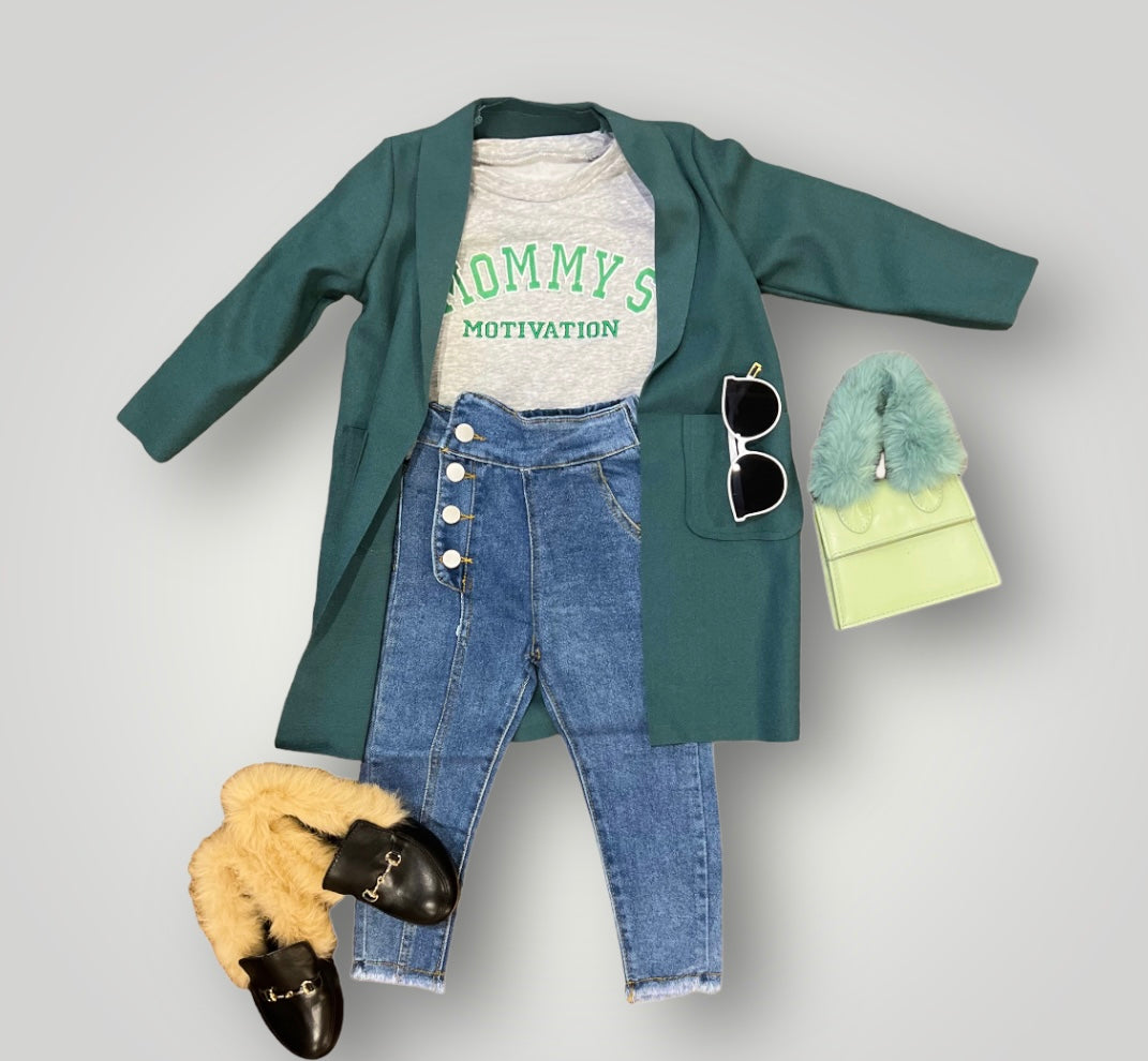 Unisex Teal 4 seasons Overcoat