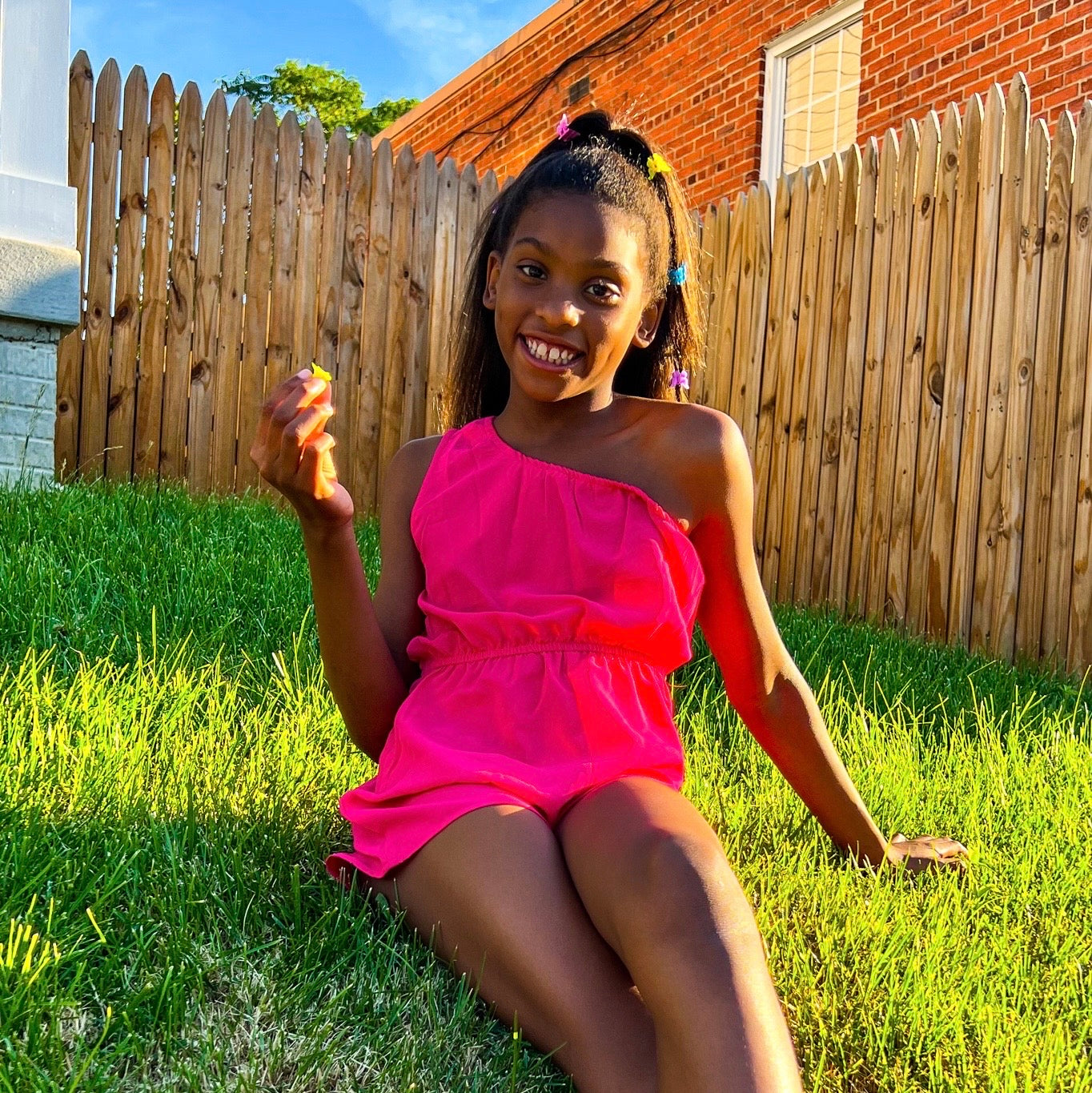 Pressed in Pink One Shoulder Romper