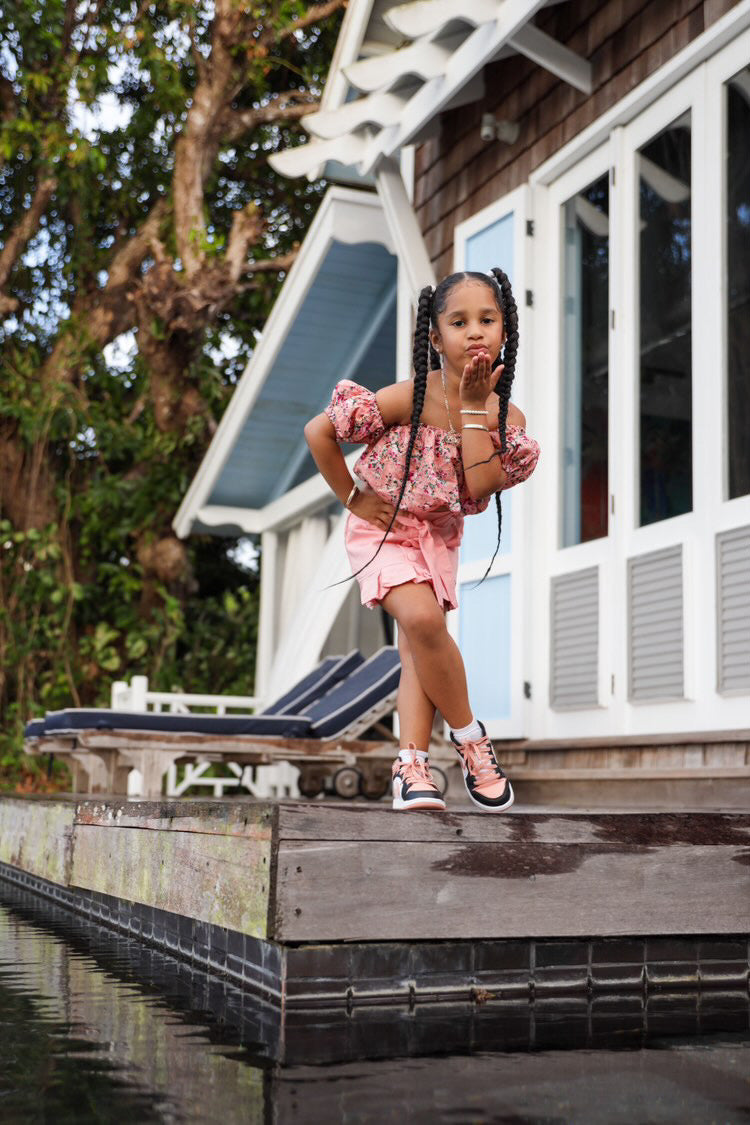 Petal Pink Button Skirt