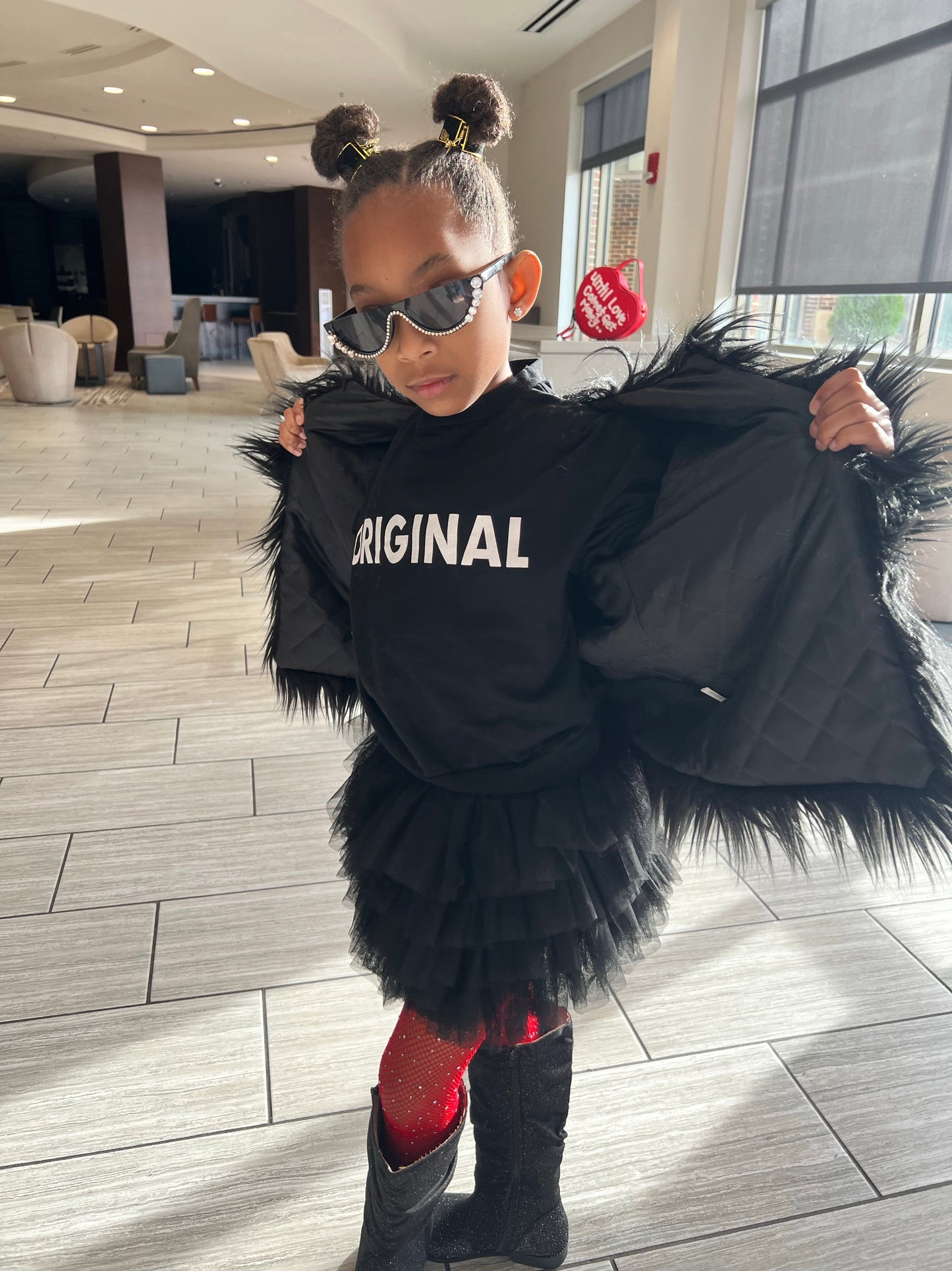 Baby Black Shaggy Coat