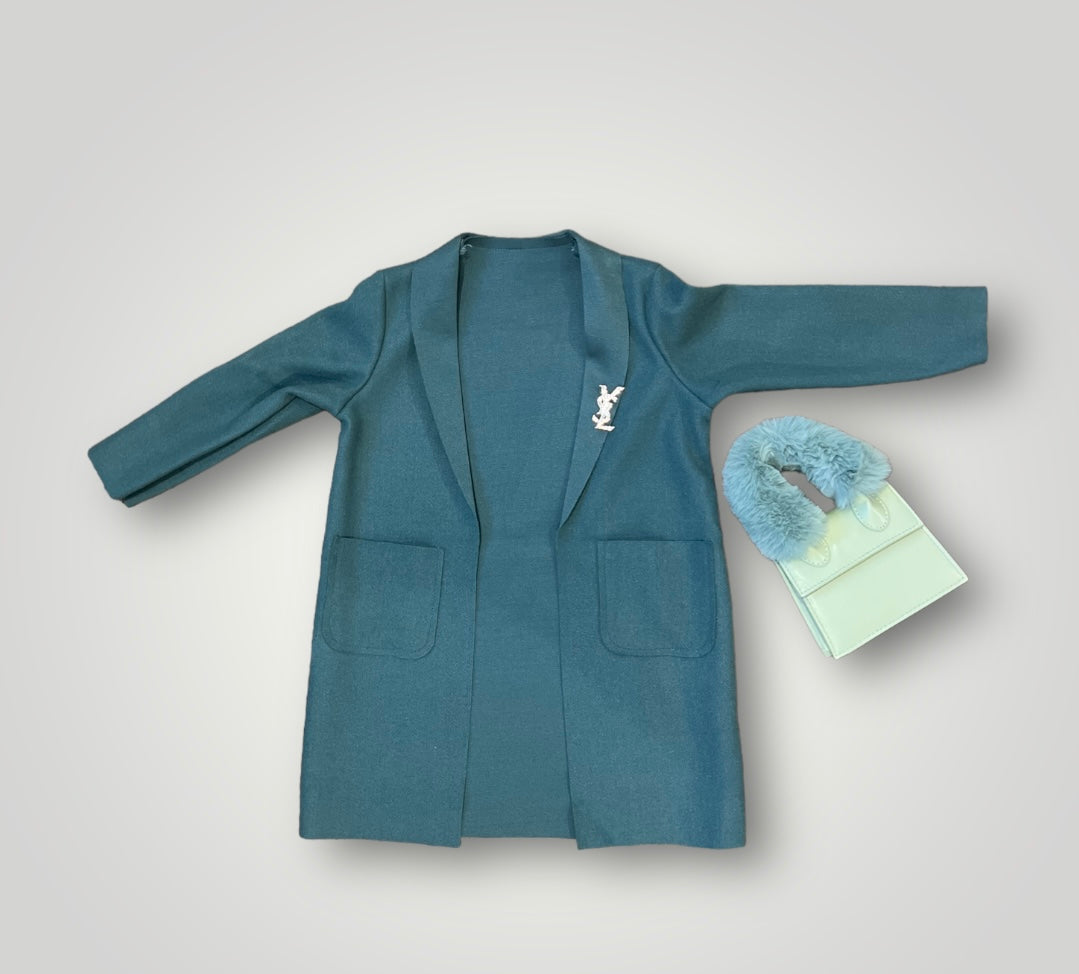Unisex Teal 4 seasons Overcoat