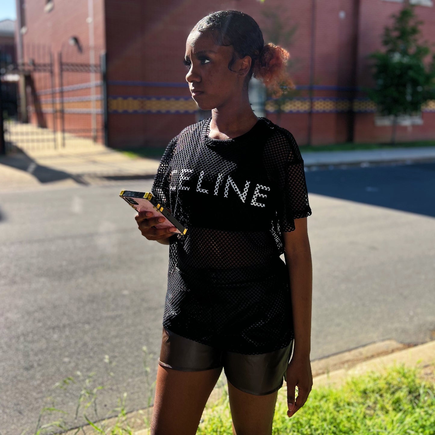 Sanaa Chocolate Brown Vegan Leather Shorts