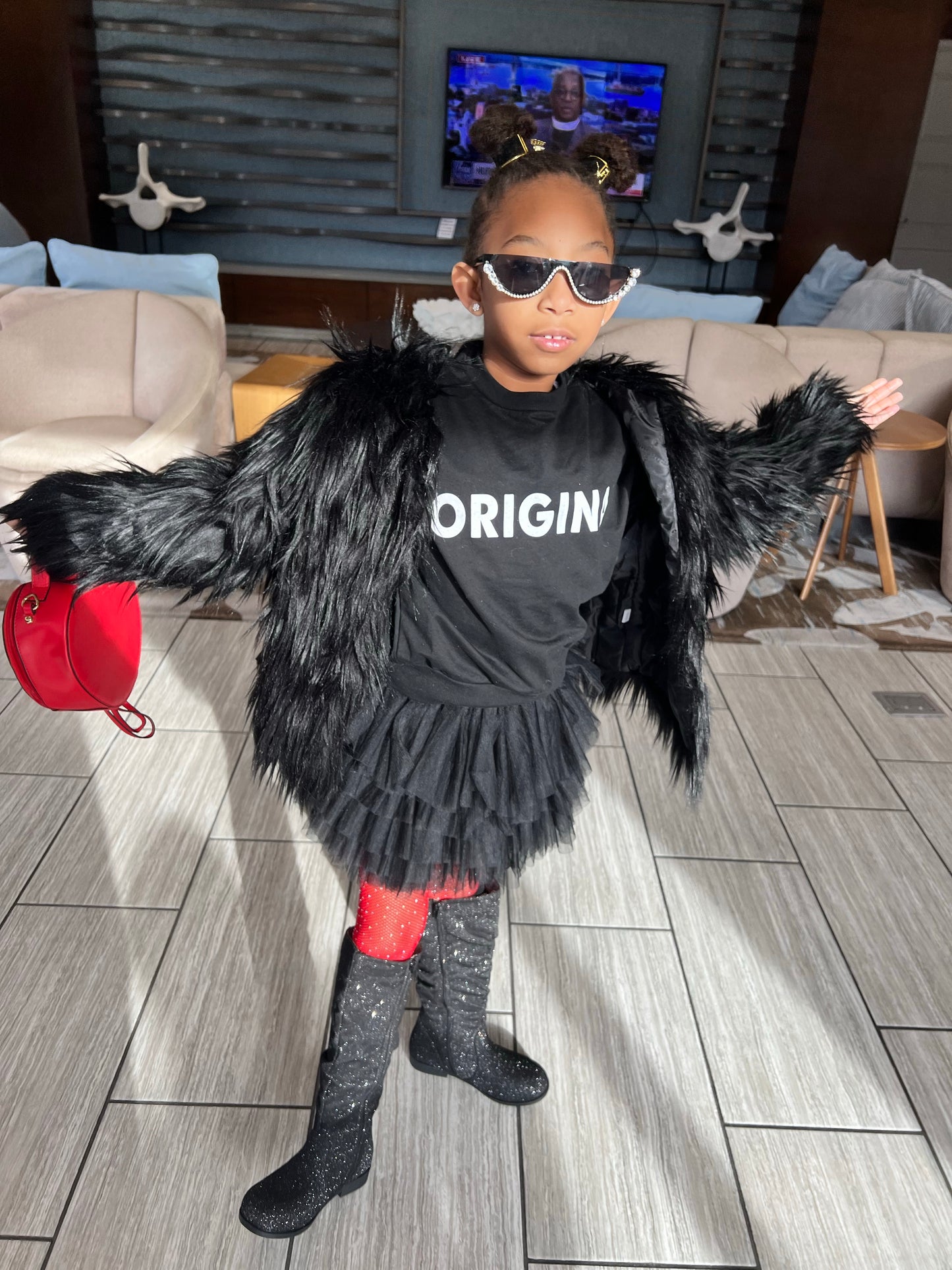 Baby Black Shaggy Coat