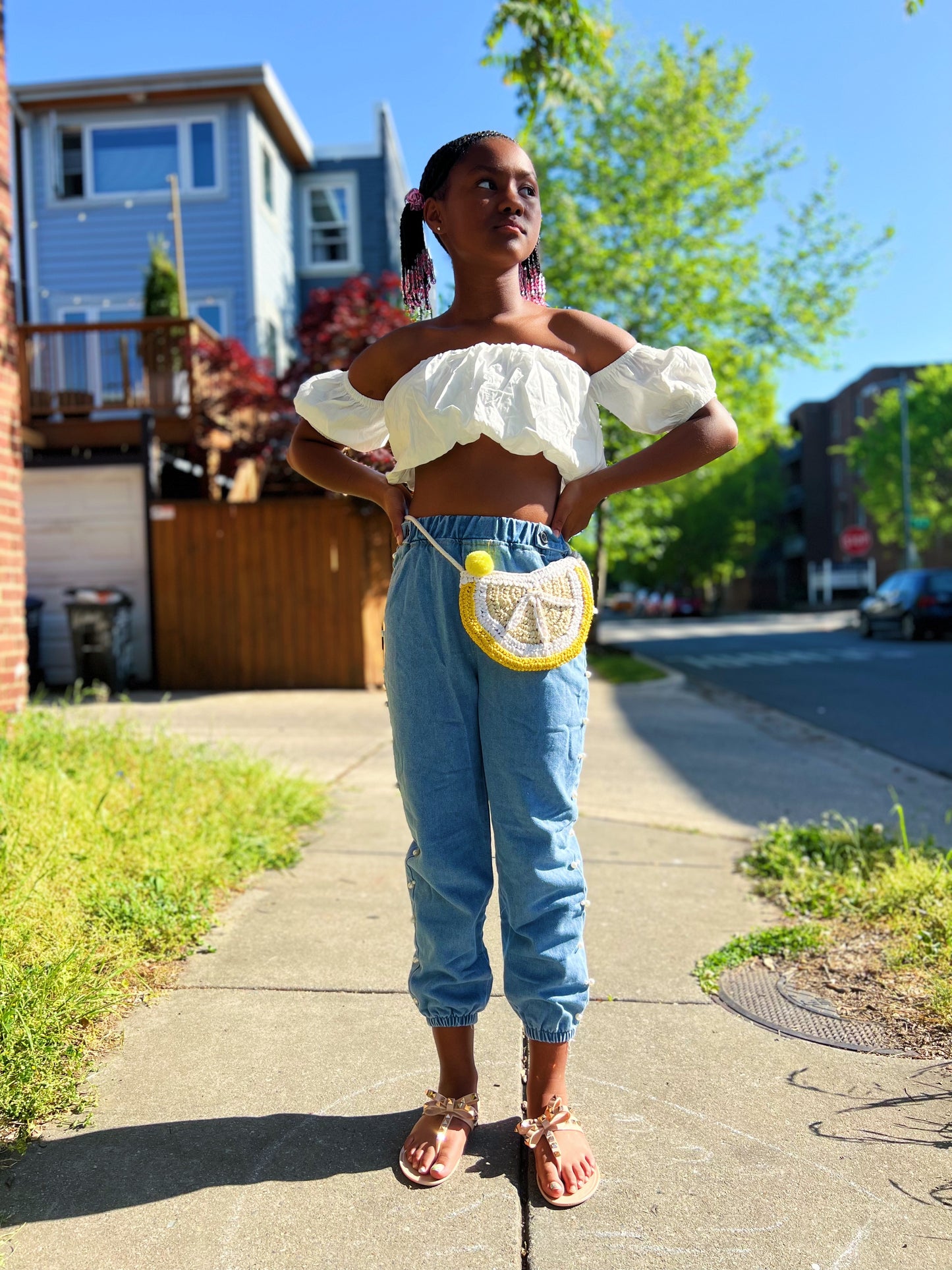 White Coachella Crop Top