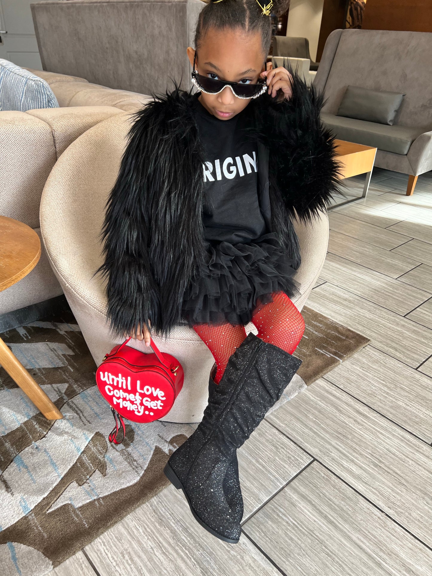 Baby Black Shaggy Coat