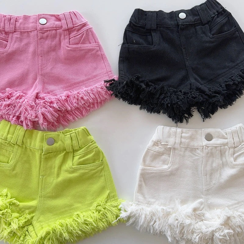 Rihanna Fringe Hem Shorts