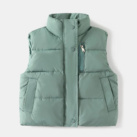 Brooke Green Puff Vest