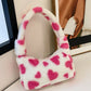 Hot Pink Fur Heart Bag