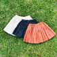 Cream Kendra Vegan Leather Pleated Skirt