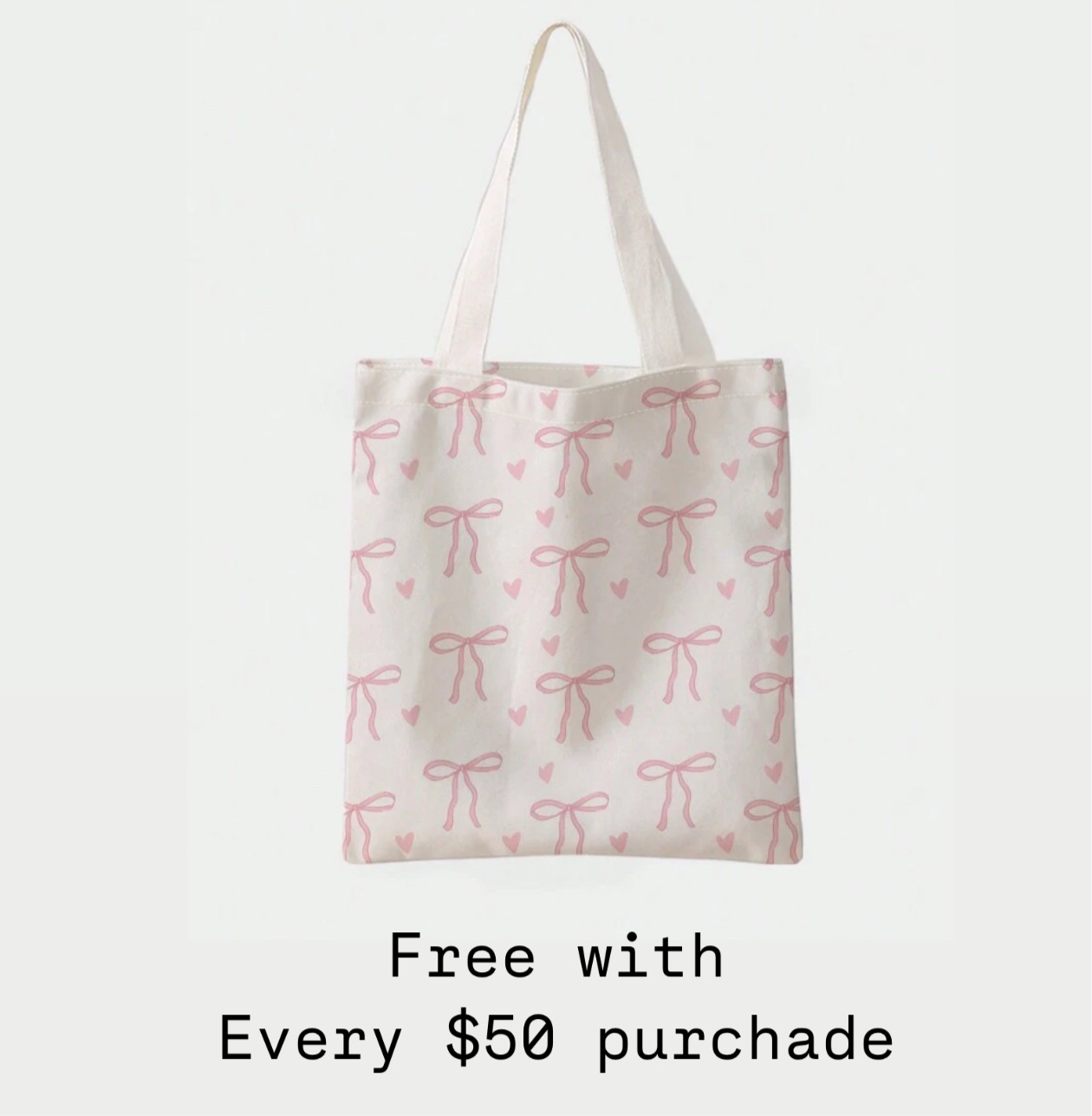 Soft Girl Era Bow Tote Bags