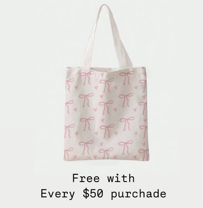 Soft Girl Era Bow Tote Bags