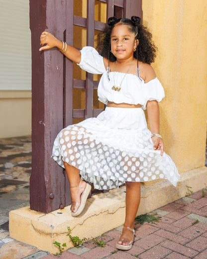 Kids White Maxi Skirt Maxi Skirt Kids Winter's Lemonade Stand