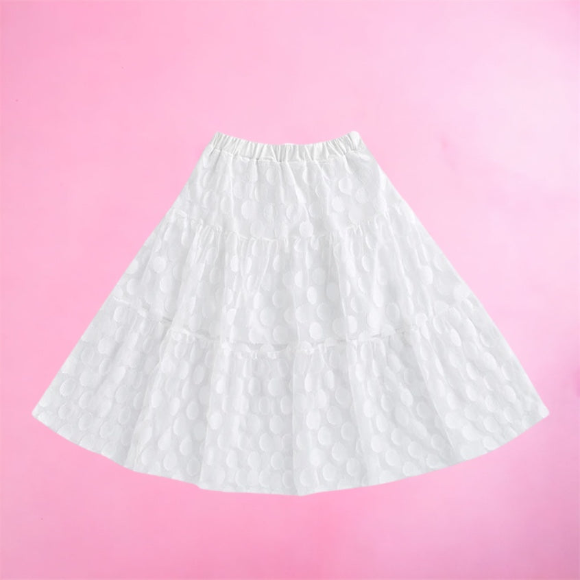 Beach Barb Long White Maxi Skirt