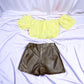 Yellow Coachella Crop Top