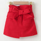 Cassidy Bow Knot Suede Skirt