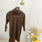 Chocolate Escape The Ordinary  Ribbed Sweater Dress