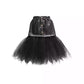 Black Vegan Leather Mermaid Tulle Skirt