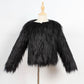 Black Shag Fur Coat