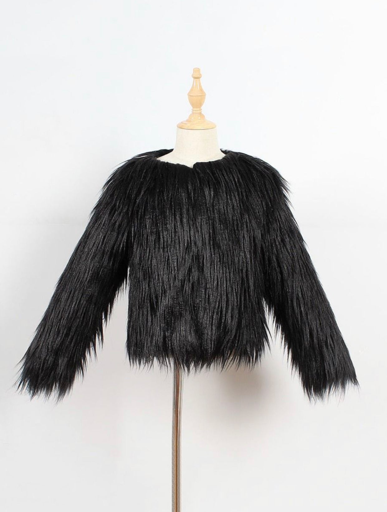 Black Shag Fur Coat