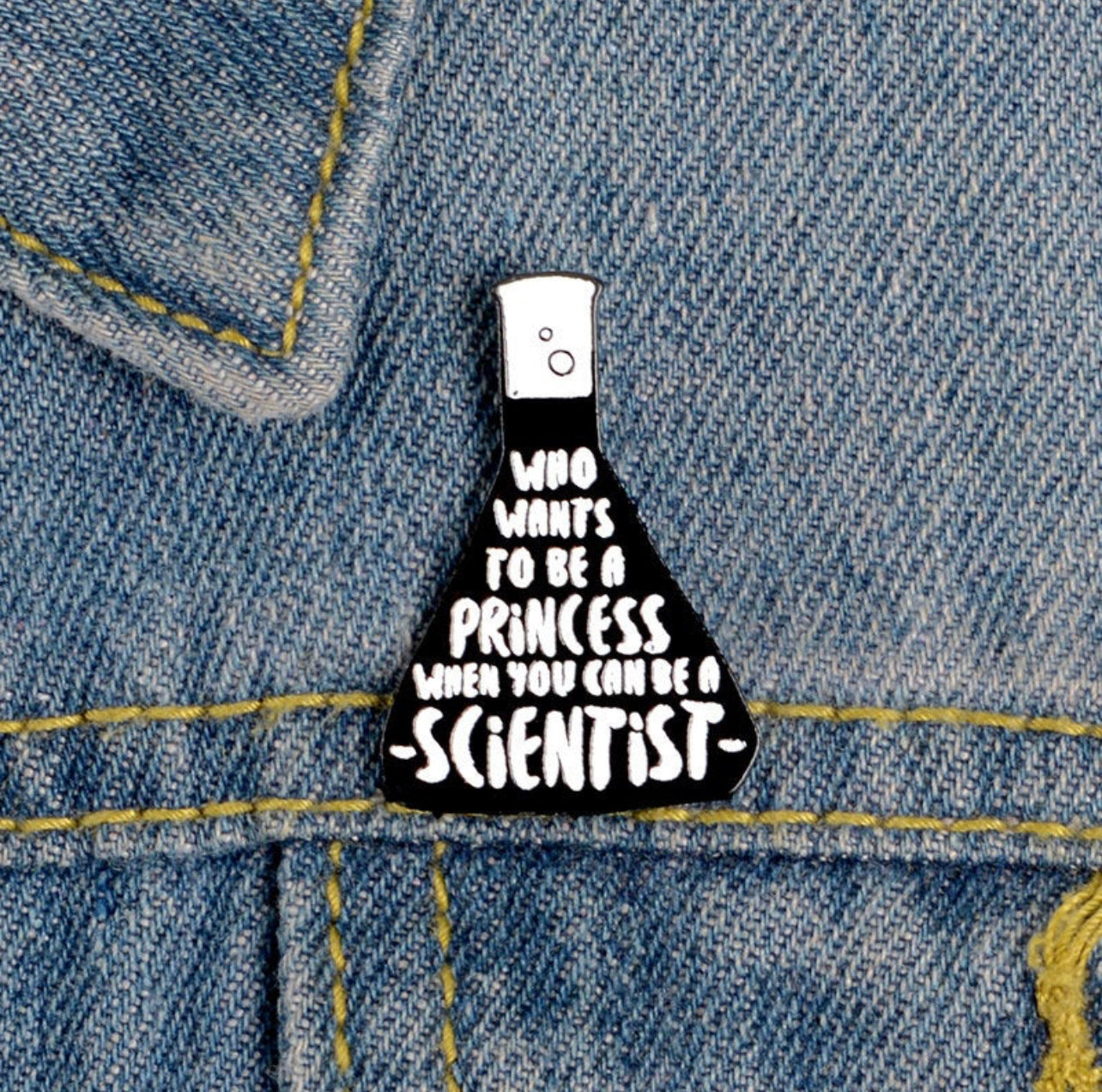 Girl Scientist Jacket Pin