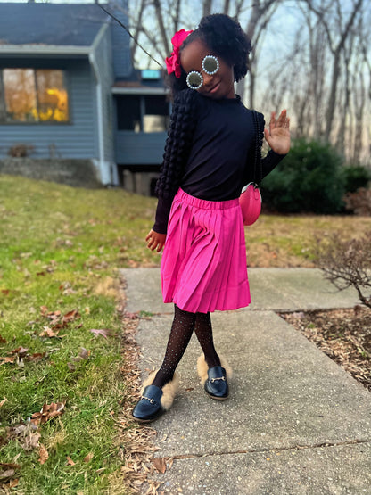 Pink Lemonade Pleated Skirt