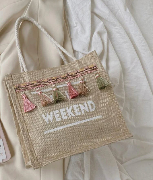 Mini Tassel Weekend Beach Bag
