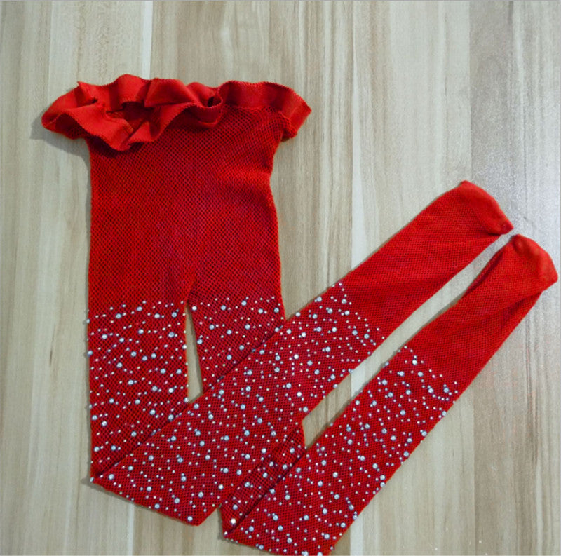 Red Bling Me Baby Tights